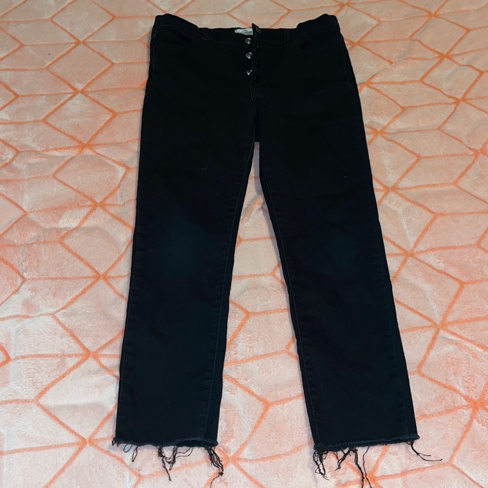 Jordache Black Button fly Jeans size 16 girls